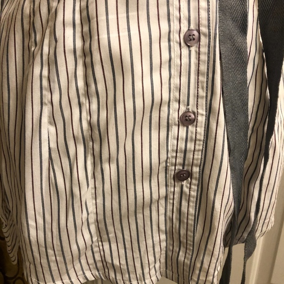 Topshop pinstripe button down shirt dress size 4 - Picture 4 of 5